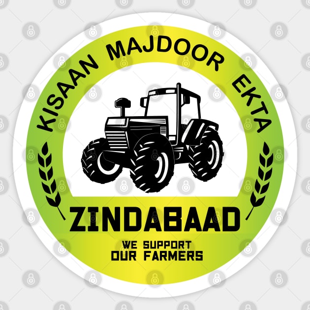 Kisaan Ekta Zindabaad Sticker by PUNJABISTYL